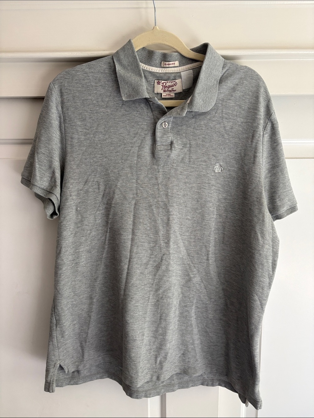 Original Penguin Light Grey Short-Sleeve Polo